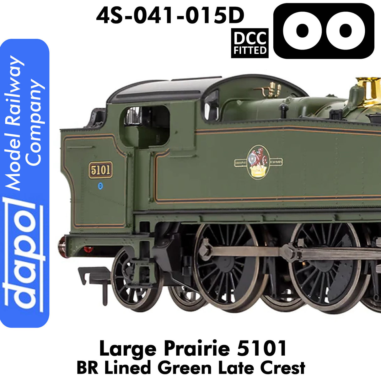 LARGE PRAIRIE 5101 BR Late Crest Steam Locomotive DCC Fitted | Dapol | 4S-041-015D