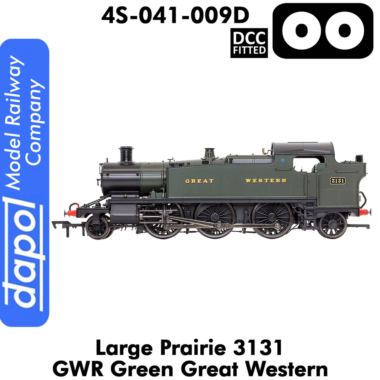 LARGE PRAIRIE 3131 GWR DCC Fitted Steam Locomotive | Dapol  | 4S-041-009D