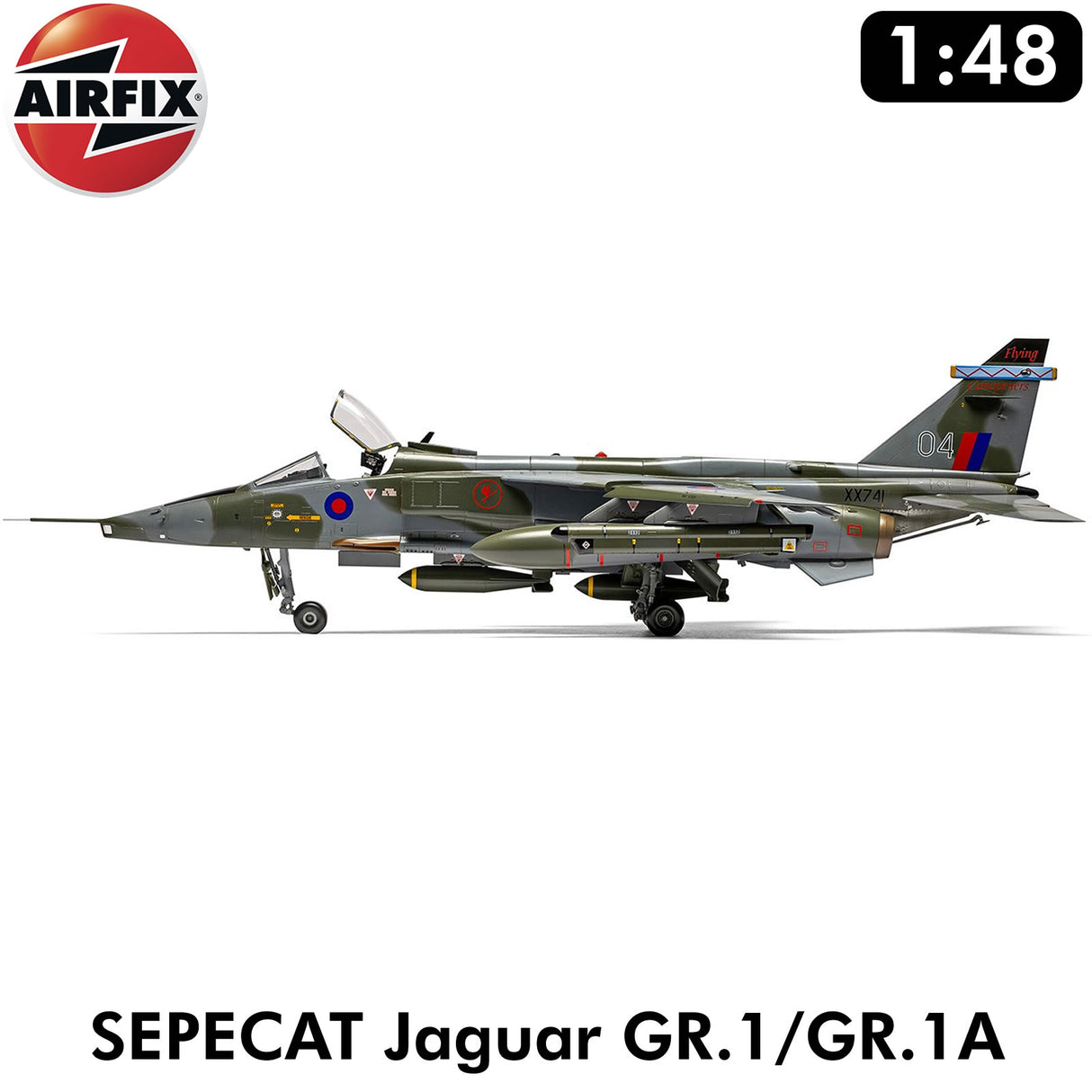 SEPECAT Jaguar GR.1/GR.1A Military Aircraft RAF France 1:48 kit | Airfix | A11010