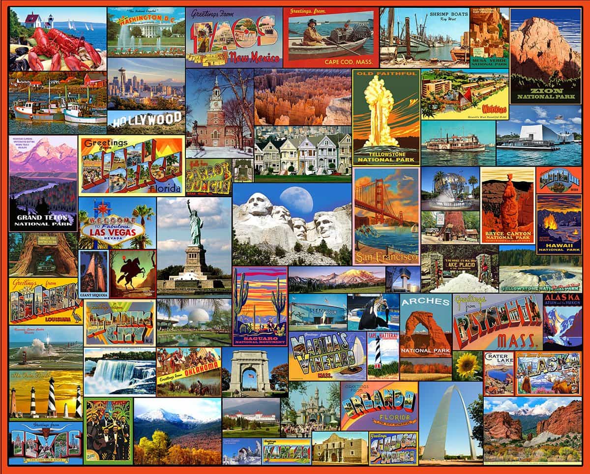 Best Places in America - 1000pc Puzzle | White Mountain | 1119pz