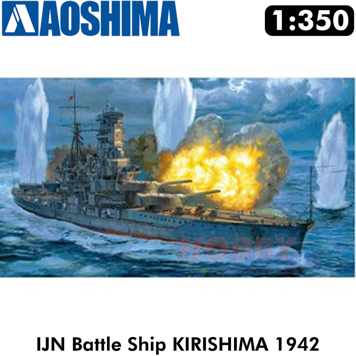 I.J.N. Battle Ship KIRISHIMA 1942 Full Hull 1:350 kit AOSHIMA 01103