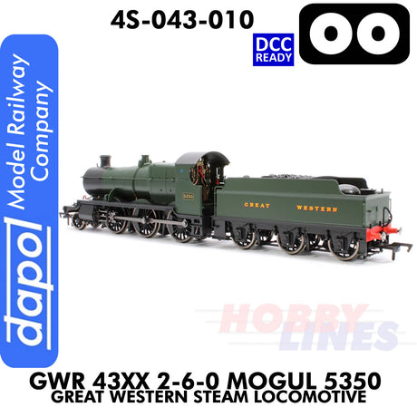 Great Western Railway - 43xx 2-6-0 Mogul 5350 - DCC Ready - 1:76 OO | Dapol | 4S-043-0010