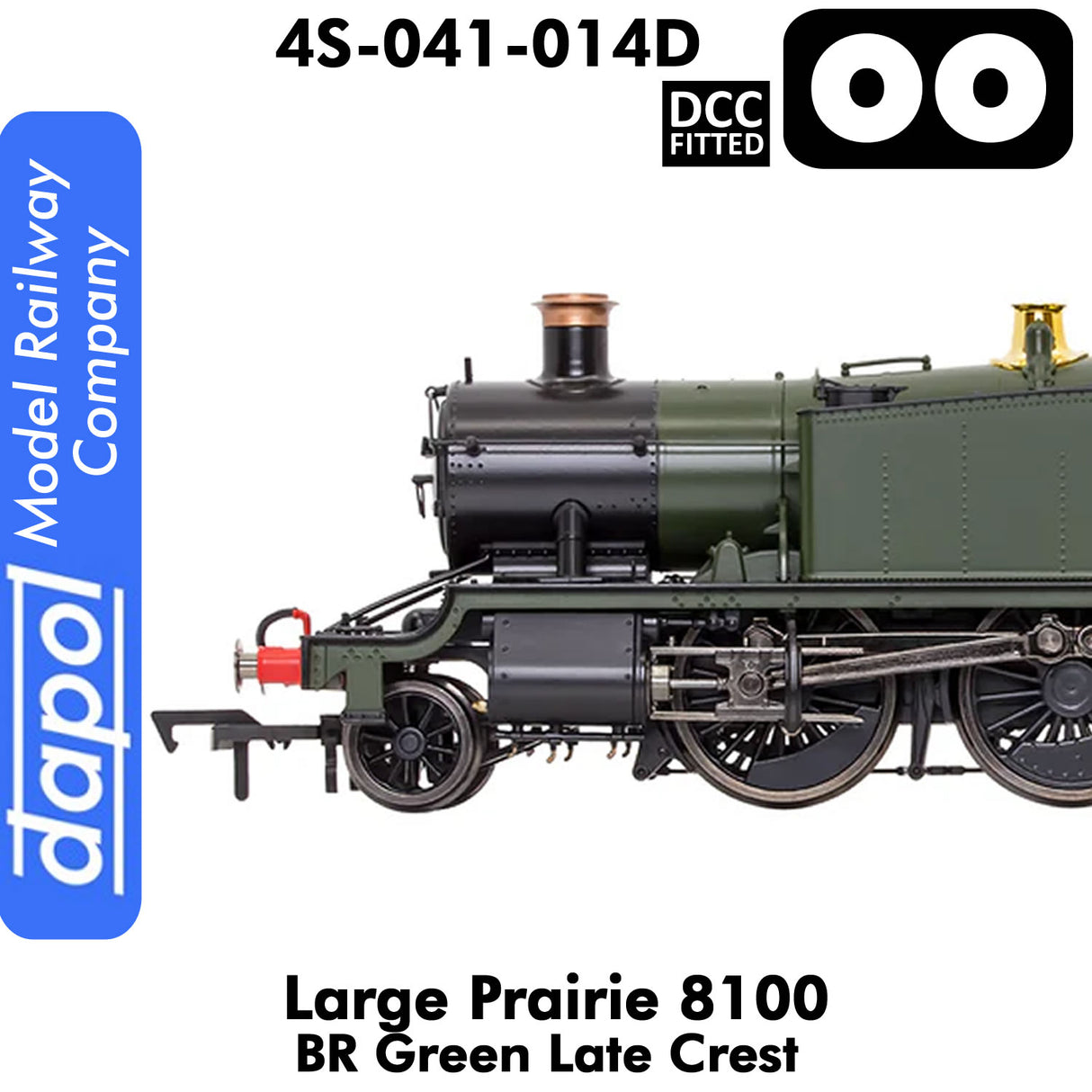 LARGE PRAIRIE 8100 BR Late Crest Steam Locomotive DCC Fitted | Dapol | 4S-041-014D