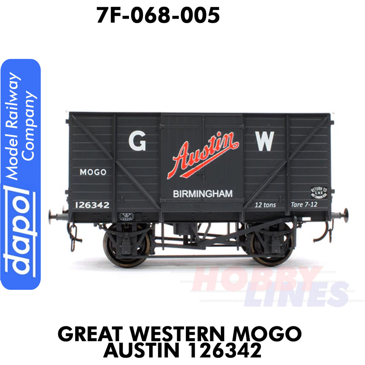 Great Western Railway Mogo Alvis - 126342 | Dapol | 7F-068-005