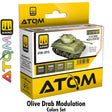 ATOM Olive Drab Modulation Set - 4 20ml Acrylic Paint |  Ammo by Mig Jimenez