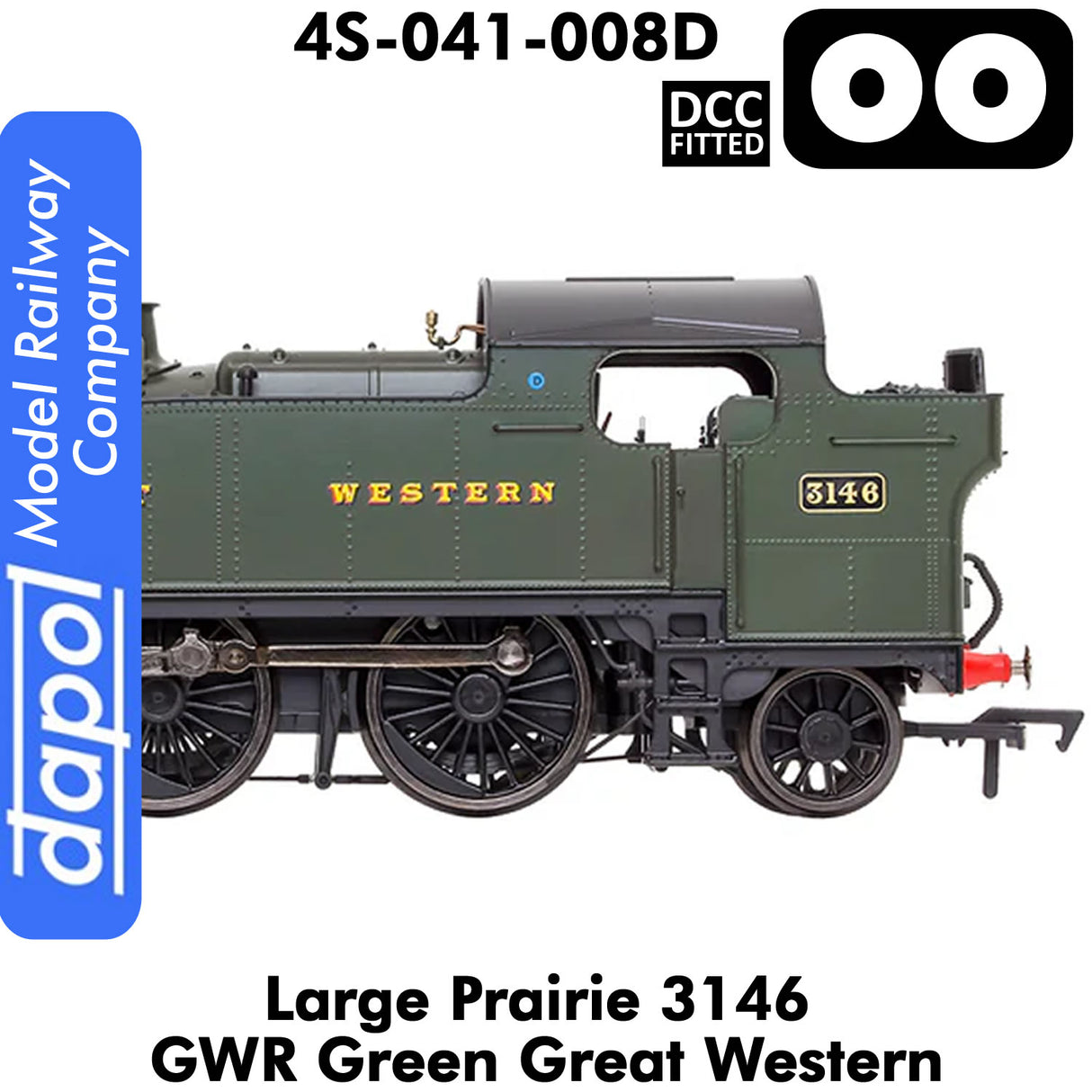 LARGE PRAIRIE 3146 GWR DCC Fitted Steam Locomotive | Dapol | 4S-041-008D