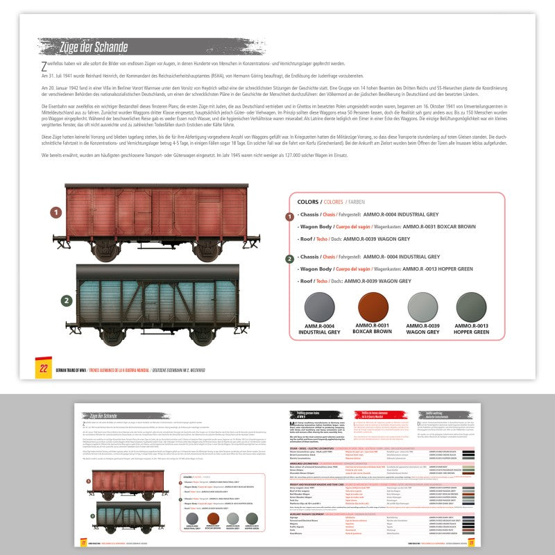 Rail Center - Visual Modelers Guide - WWII German Trains (Multilingual) | Ammo by Mig Jimenez | MIGR1400