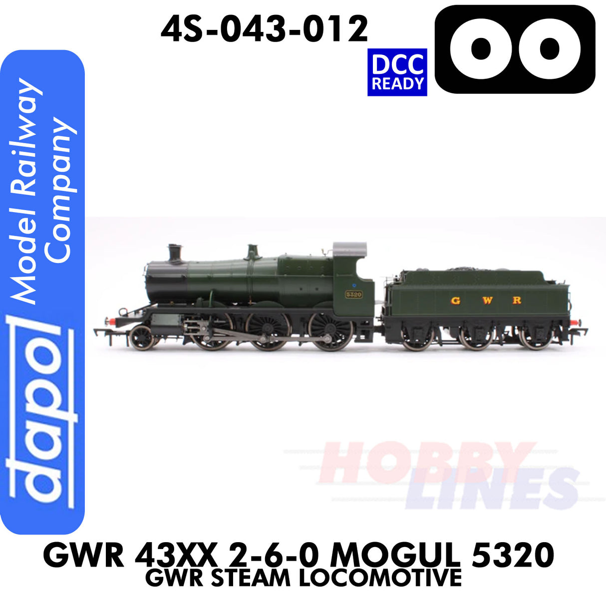 Great Western Railway - 43xx 2-6-0 Mogul 5320 - DCC Ready - 1:76 OO  | Dapol | 4S-043-012