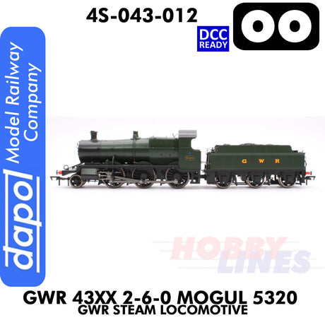 Great Western Railway - 43xx 2-6-0 Mogul 5320 - DCC Ready - 1:76 OO  | Dapol | 4S-043-012