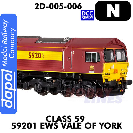 Class 59 59201 EWS Vale of York  - DCC Ready | Dapol |  2D-005-006