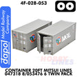 20ft Container Mitsui Lines 047318 8/053476 6 - Twin Pack | Dapol | 4F-028-053