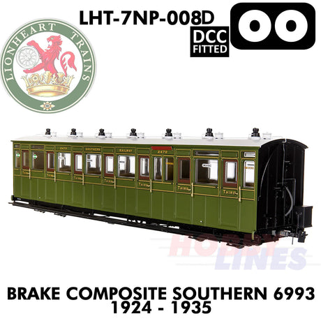 Brake Composite Southern - 6993 1924- 1935 - DCC - OO | Lionheart Trains | LHT-7NP-008D