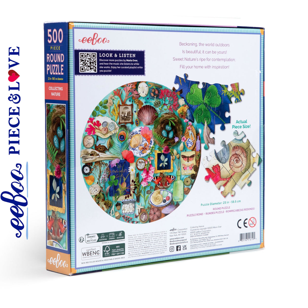 Naturalist Collection 500pc Round Puzzle | eeBoo | PZF110