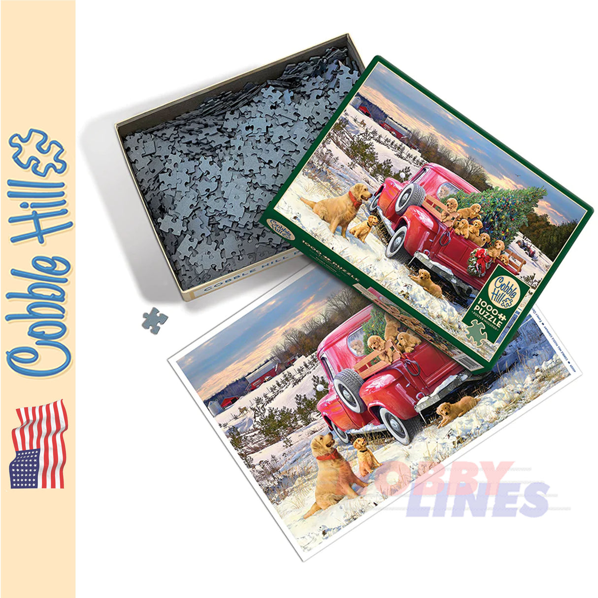 Family Outing COBBLE HILL Greg Giordano 100pc jigsaw puzzle 40029