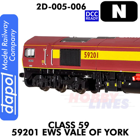 Class 59 59201 EWS Vale of York  - DCC Ready | Dapol |  2D-005-006