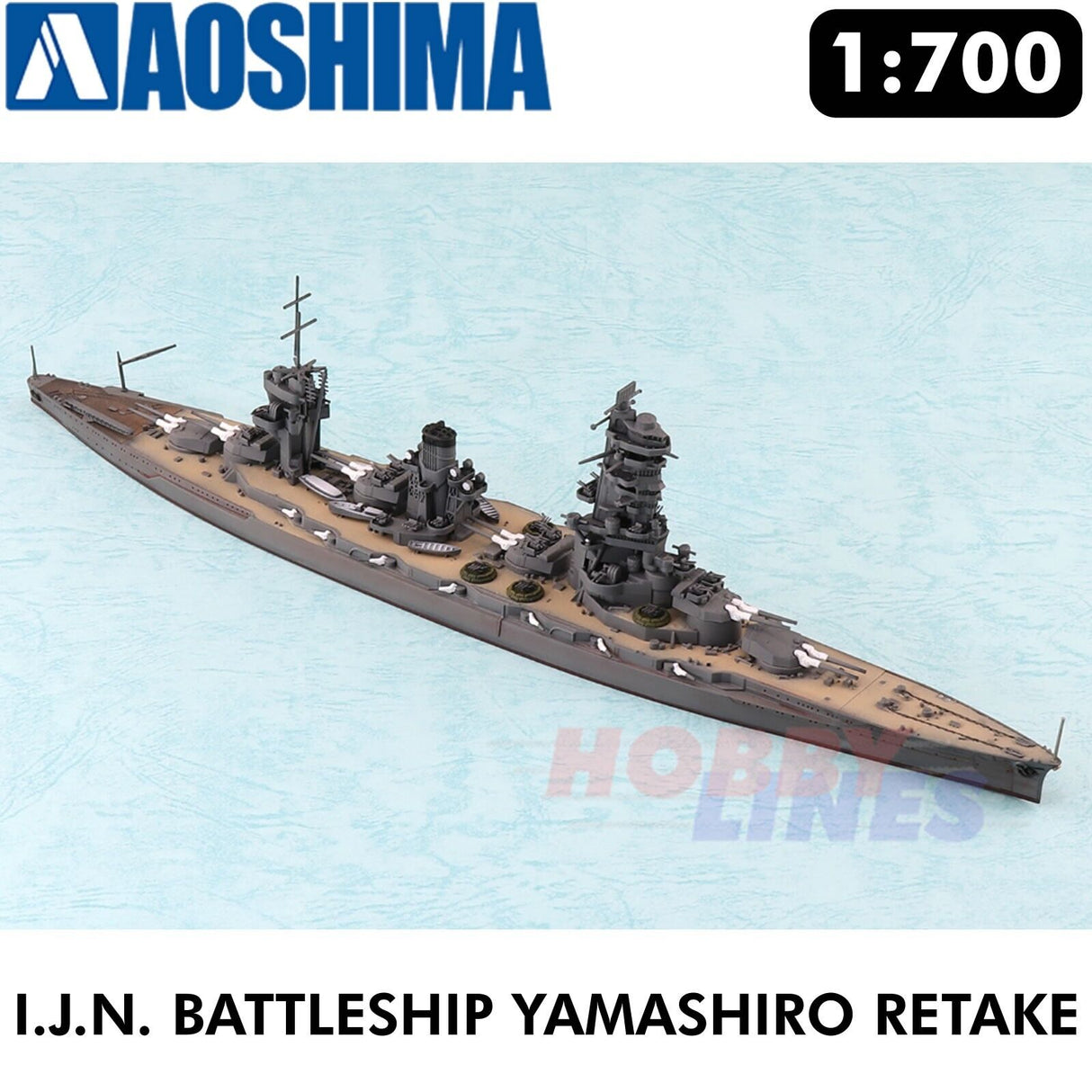 IJN Battleship YAMASH 1944 Retake Water Line #126 1:700 kit AOSHIMA 00251