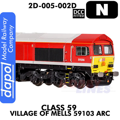 Class 59 John F Yeoman 59206 DB Schenker - DCC Fitted |  Dapol | 2D-005-002D