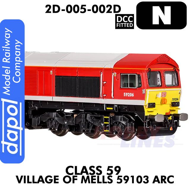 Class 59 John F Yeoman 59206 DB Schenker - DCC Fitted |  Dapol | 2D-005-002D