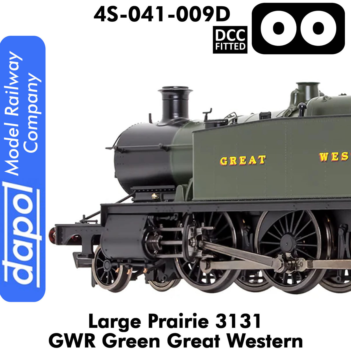 LARGE PRAIRIE 3131 GWR DCC Fitted Steam Locomotive | Dapol  | 4S-041-009D