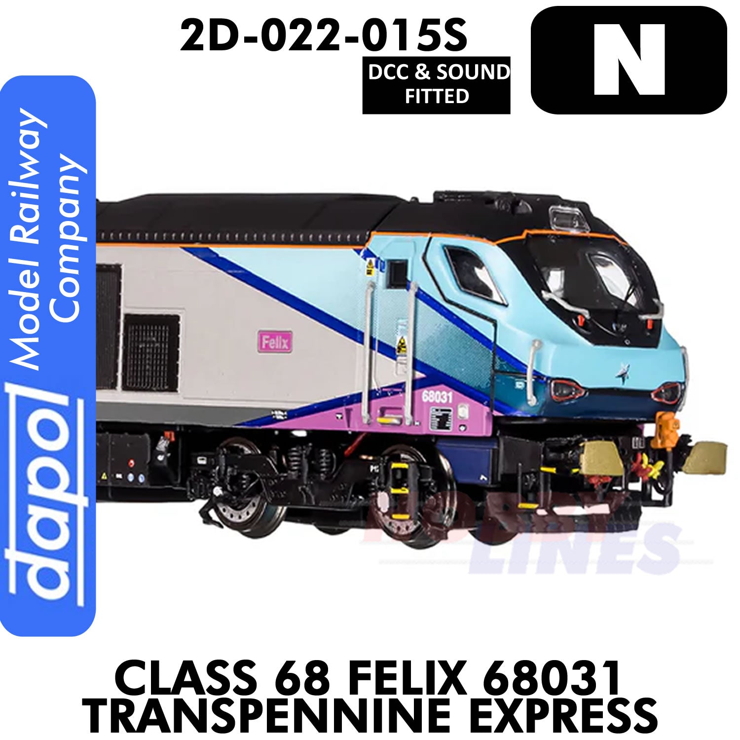 Class 68 Felix 68031 Transpennine Express - DCC & Sound | Dapol | 2D-022-015S