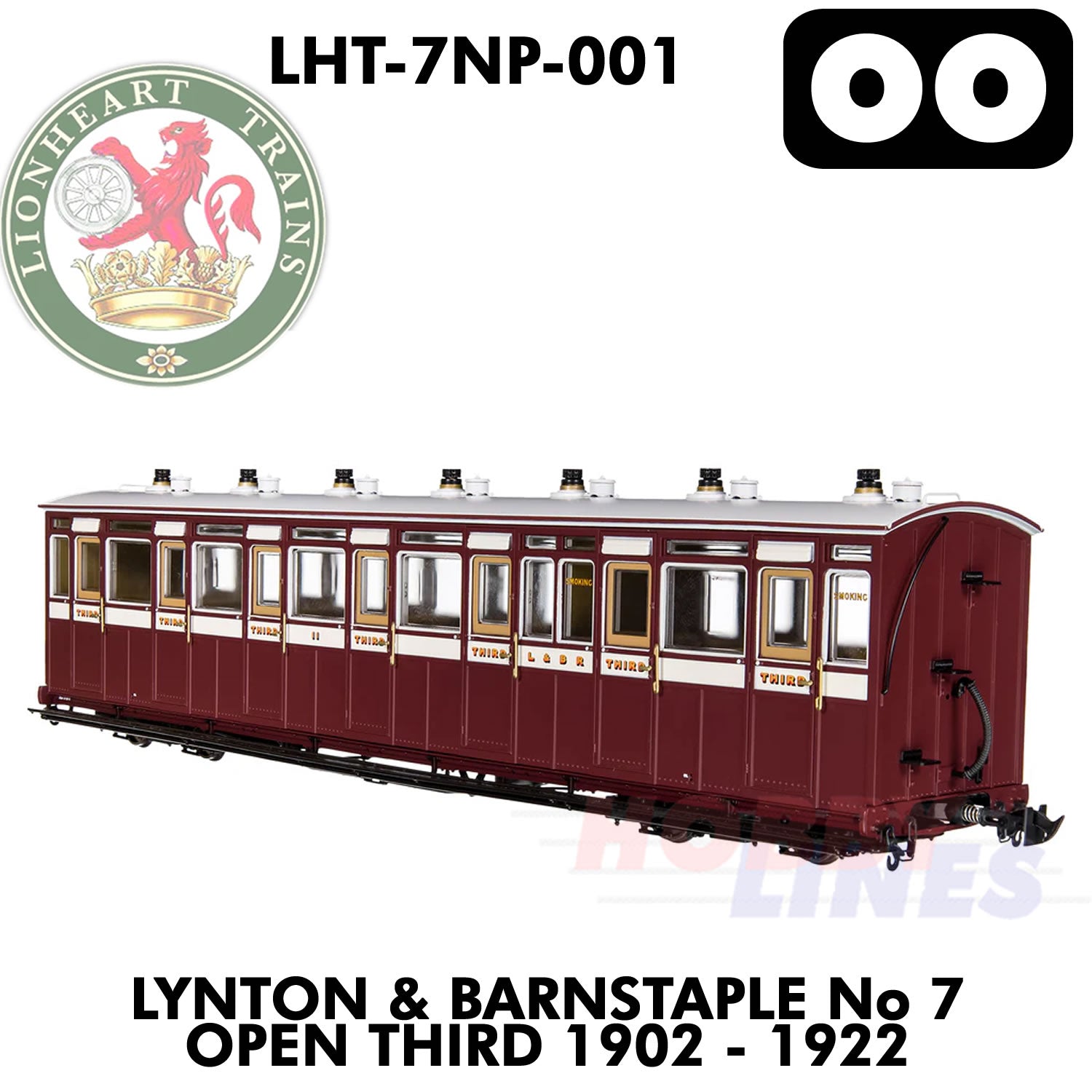 Lynton & Barnstaple Open 3rd No.7 1902-22 - DCC Ready  | Lionheart Trains | LHT-7NP-001