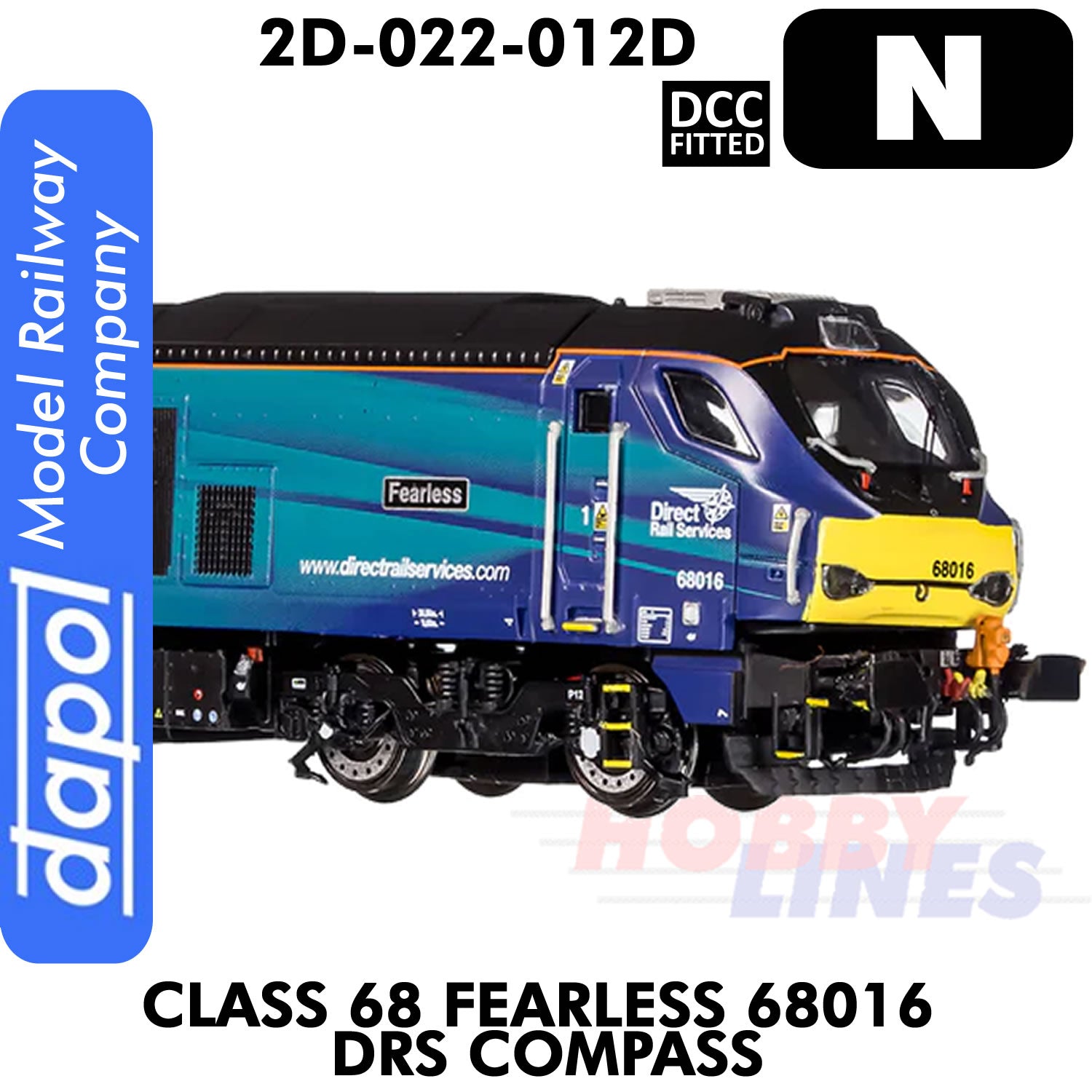 Class 68 Fearless 68016 DRS Compass - DCC Fitted | Dapol | 2D-022-012D
