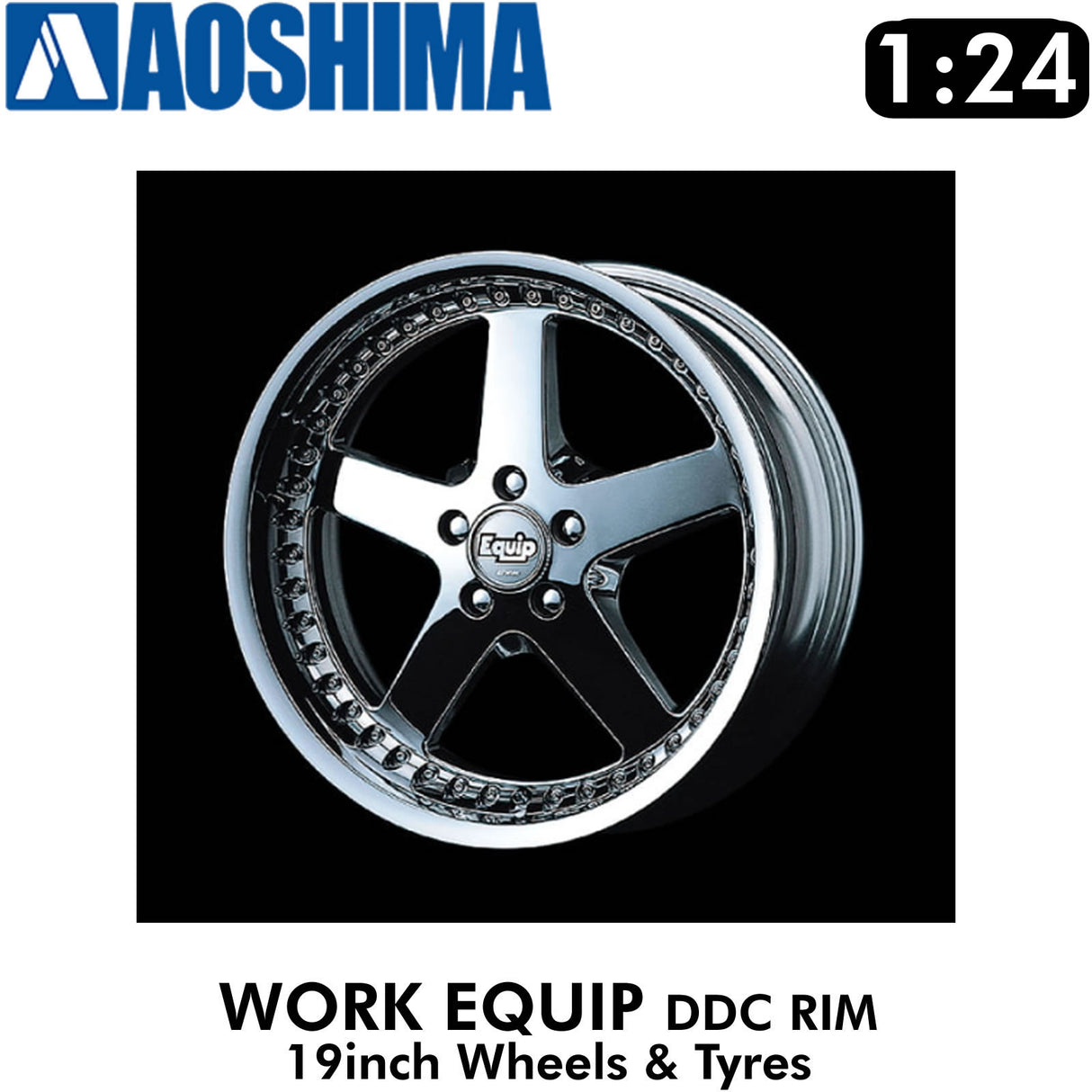 Wheels & Tyres WORK EQUIP 19inch Set of 4 Tuned Parts Aoshima 06945