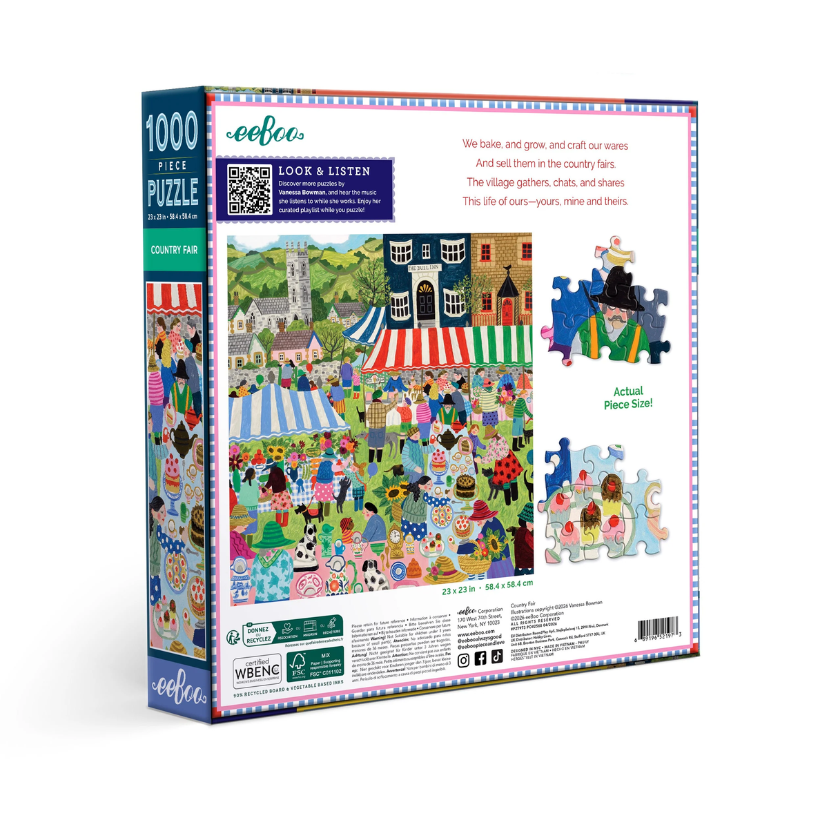 Country Fair - 1000pc Puzzle | eeBoo | PZT973