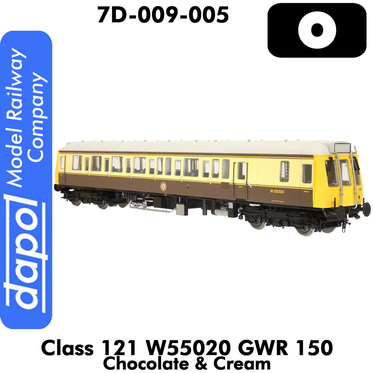 Class 121 W55020 GWR 150 Chocolate and Cream | Dapol | 7D-009-005