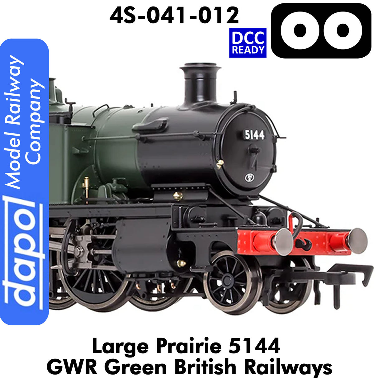 LARGE PRAIRIE 5144 BR Green DCC Fitted Steam Locomotive | Dapol | 4S-041-012