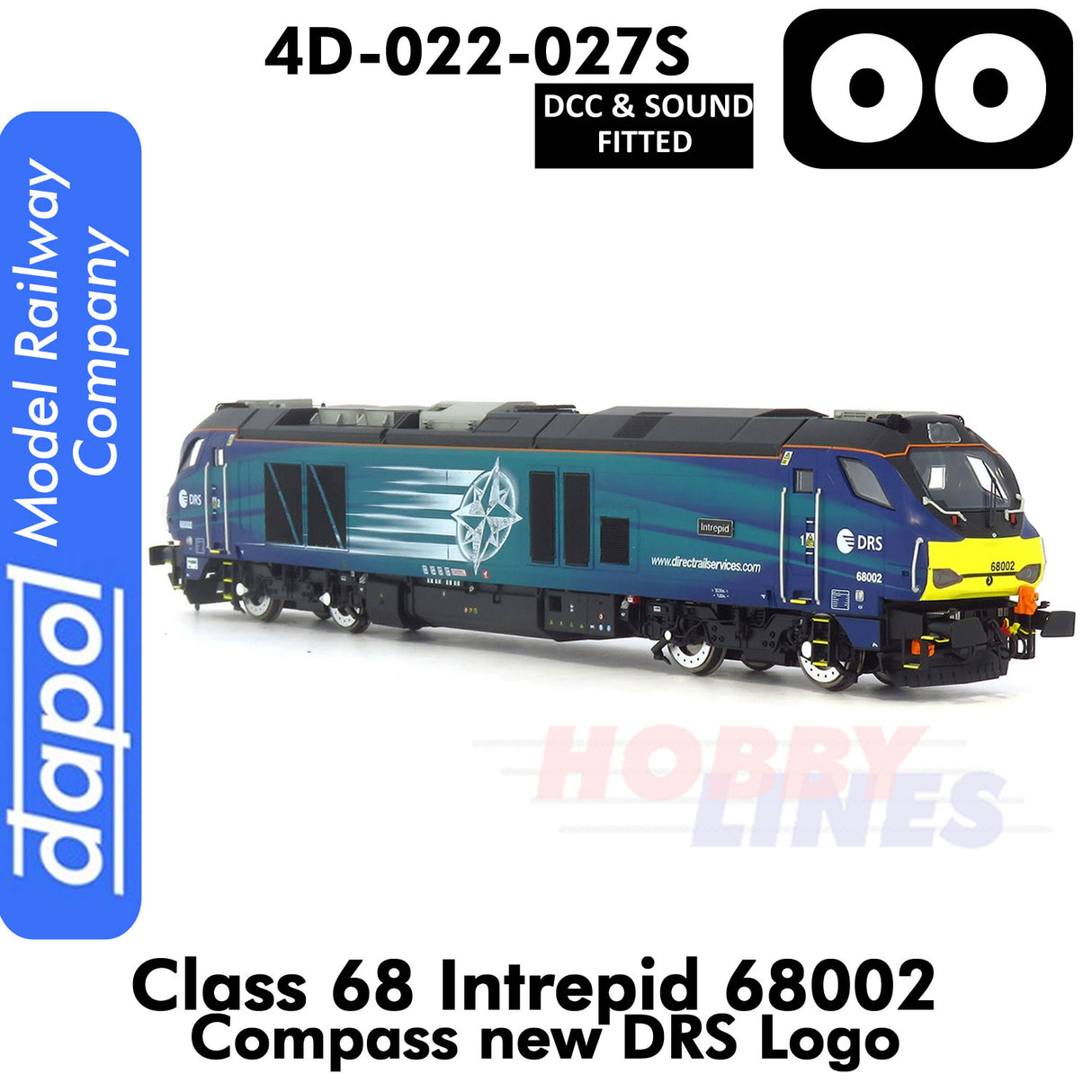 Class 68 Intrepid 68002 Compass new DRS Logo | Dapol | 4D-022-027S