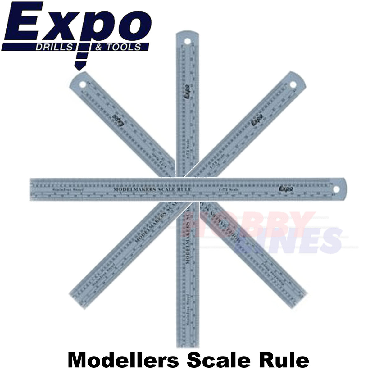 SCALE RULE HO Gauge 3.5mm 1:87 Metric Imperial Stainless Steel | Expo Tools