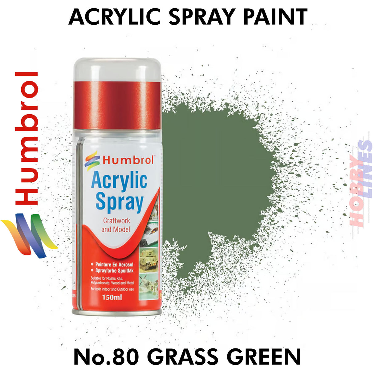 No 80 Grass Green 150ML Humbrol Sprays