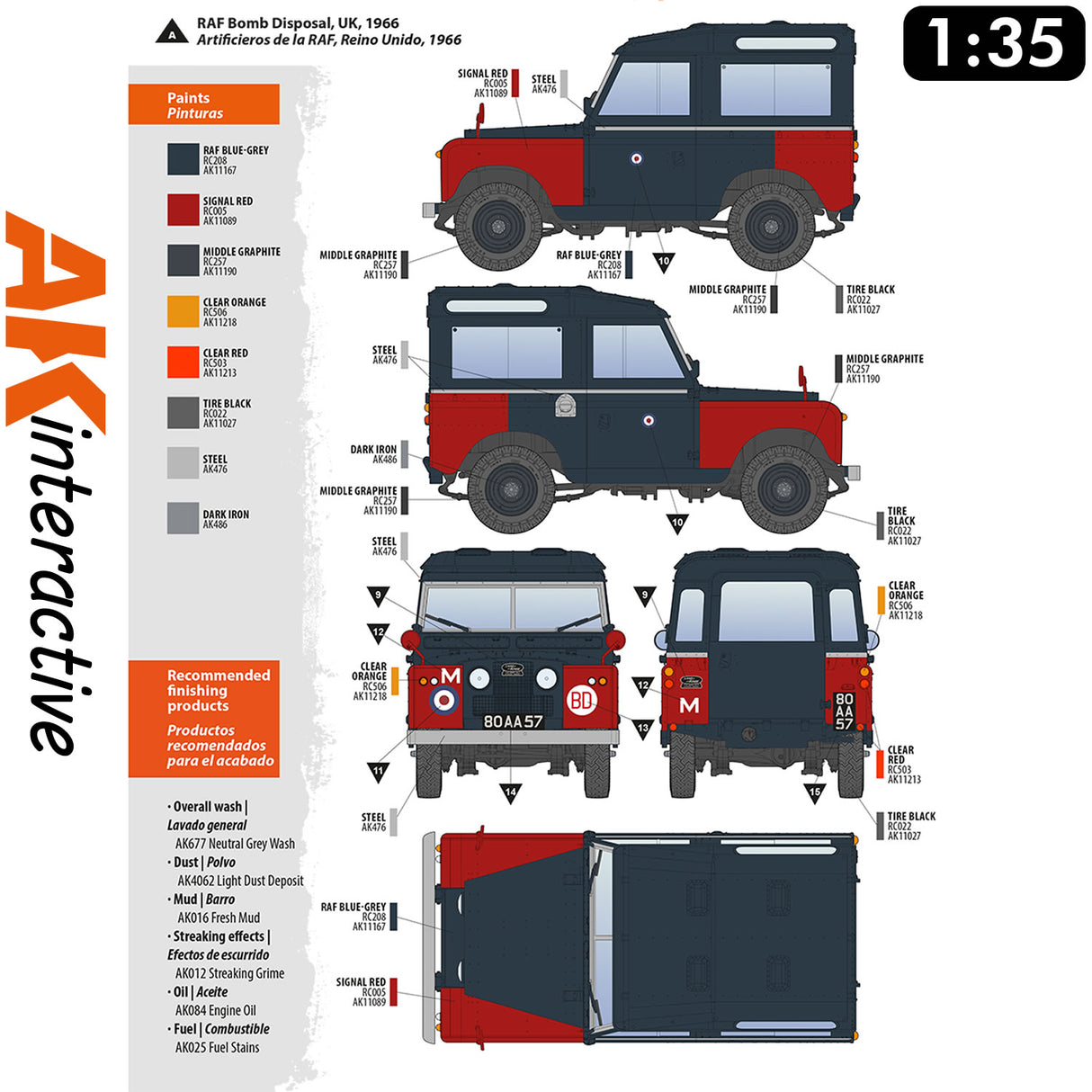 Land Rover 88 - Series IIA Station Wagon - Model Kit | AK interactive | AK35013