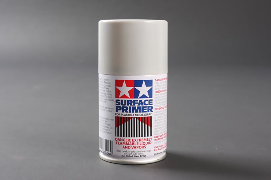 Tamiya Surface Primer -Plastic/Metal Grey Spray Paint 100ml
