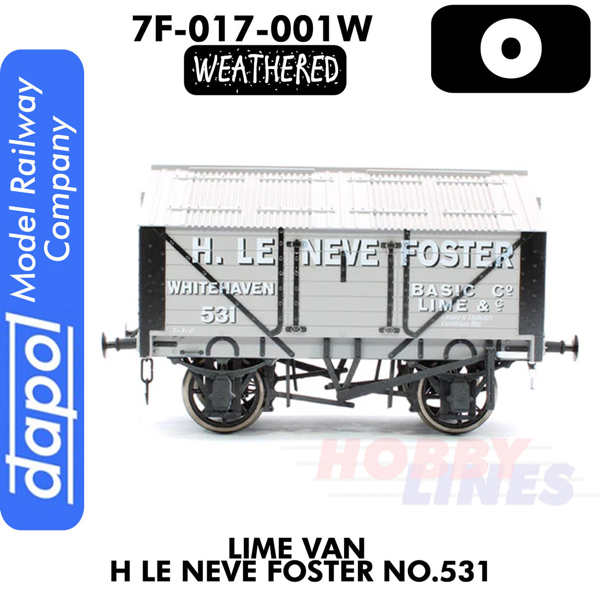 Lime Van H. Le Neve Foster 531 - Weathered - Wagon | Dapol | 7F-017-001W