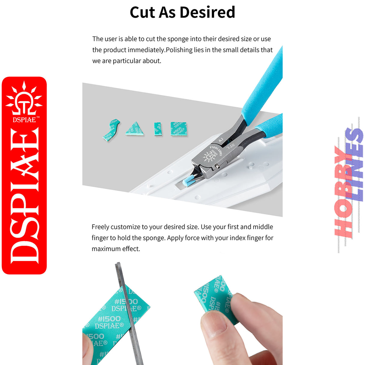 SS-S02 Sanding Set - Fine Sponge - 6pc  | DSPIAE | DS024