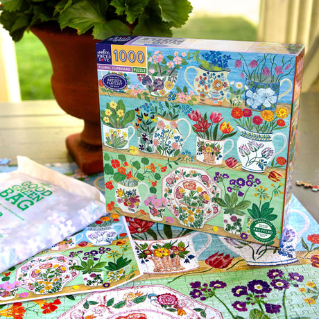 Floral Cupboard 1000pc Puzzle | eeBoo |  PZT719