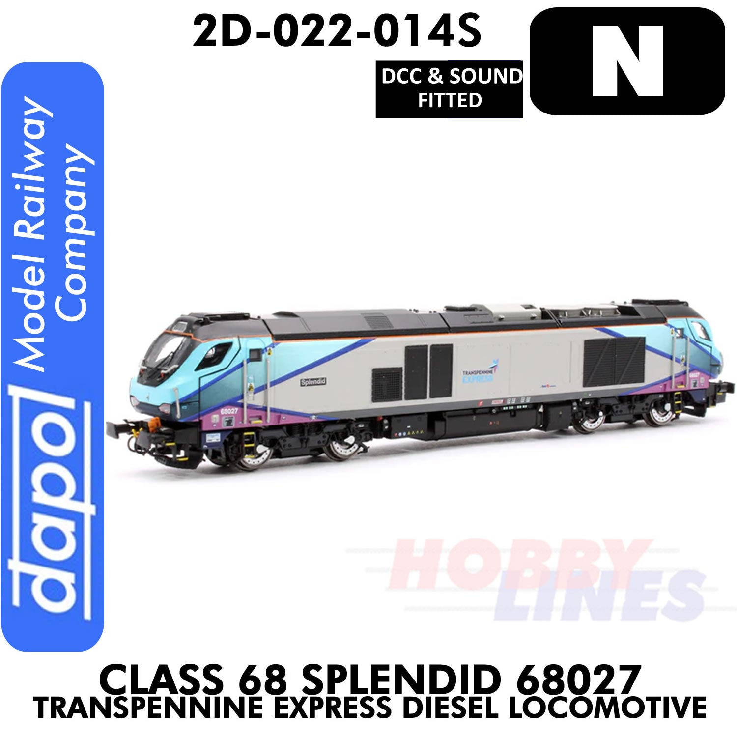Class 68 Splendid 68027 Transpennine Express - DCC & Sound | Dapol |  2D-022-015S