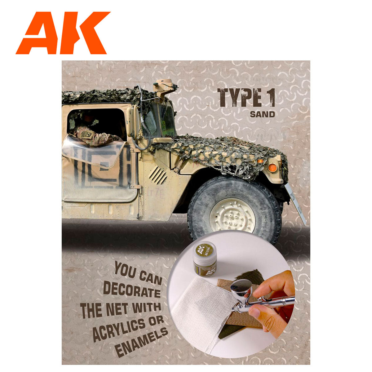 Mimetic Camouflage Net - Type 1 Sand | AK interactive | AK8060