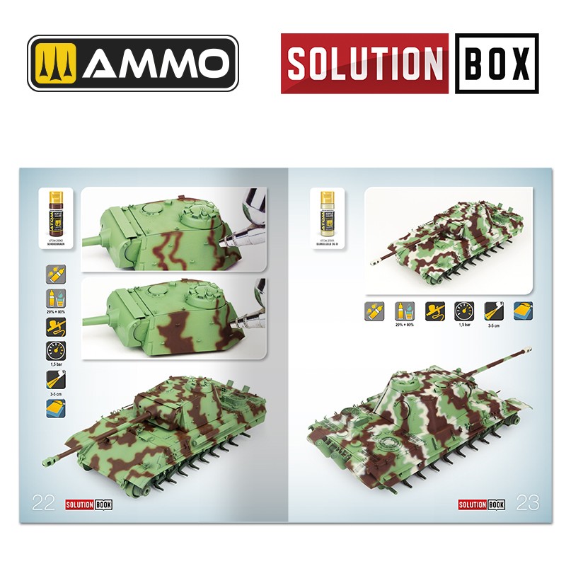 HOW to PAINT WWII German Late War Vehicles SOLUTION BOOK 23 65 pages | Ammo by Mig Jimenez