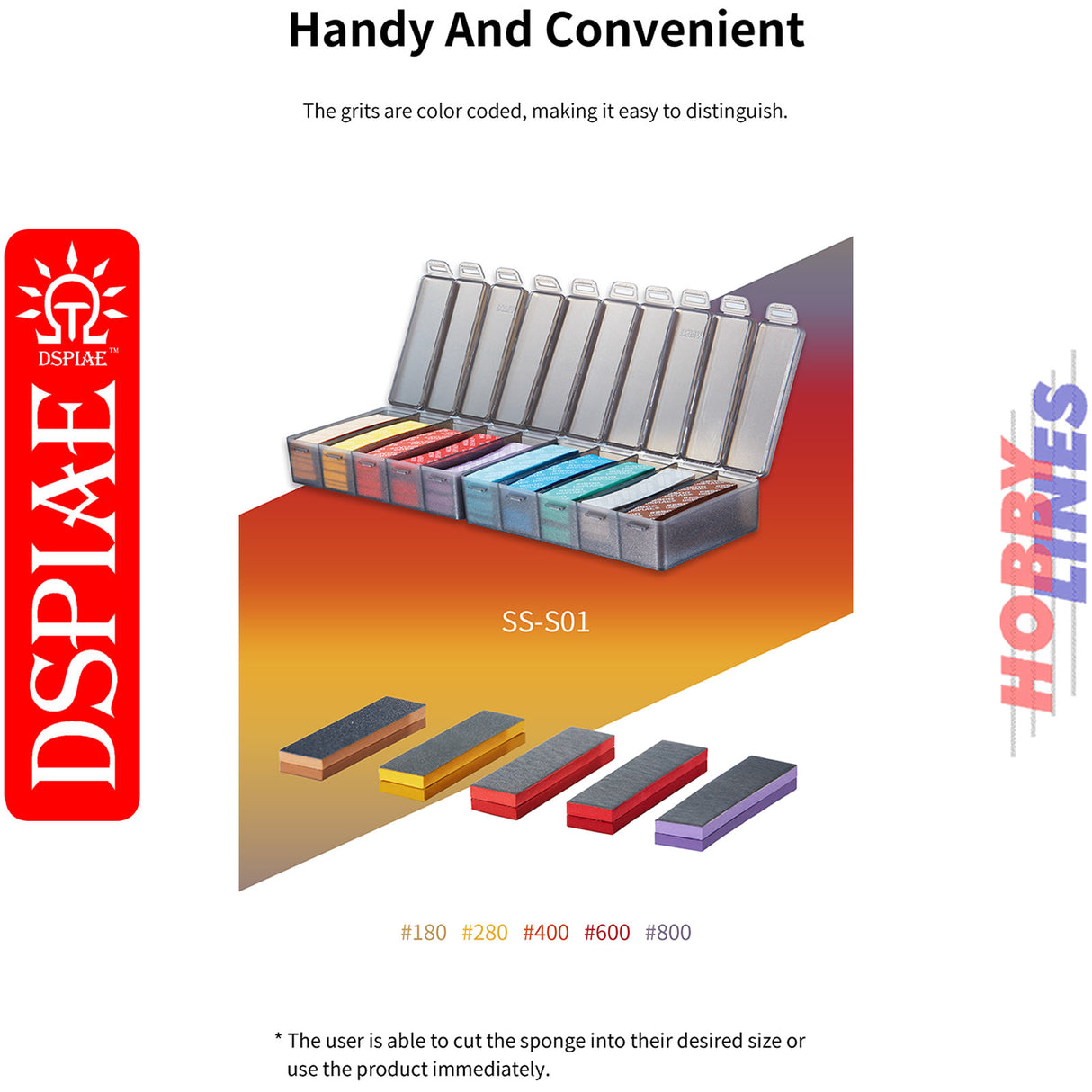 SS-S02 Sanding Set - Fine Sponge - 6pc  | DSPIAE | DS024