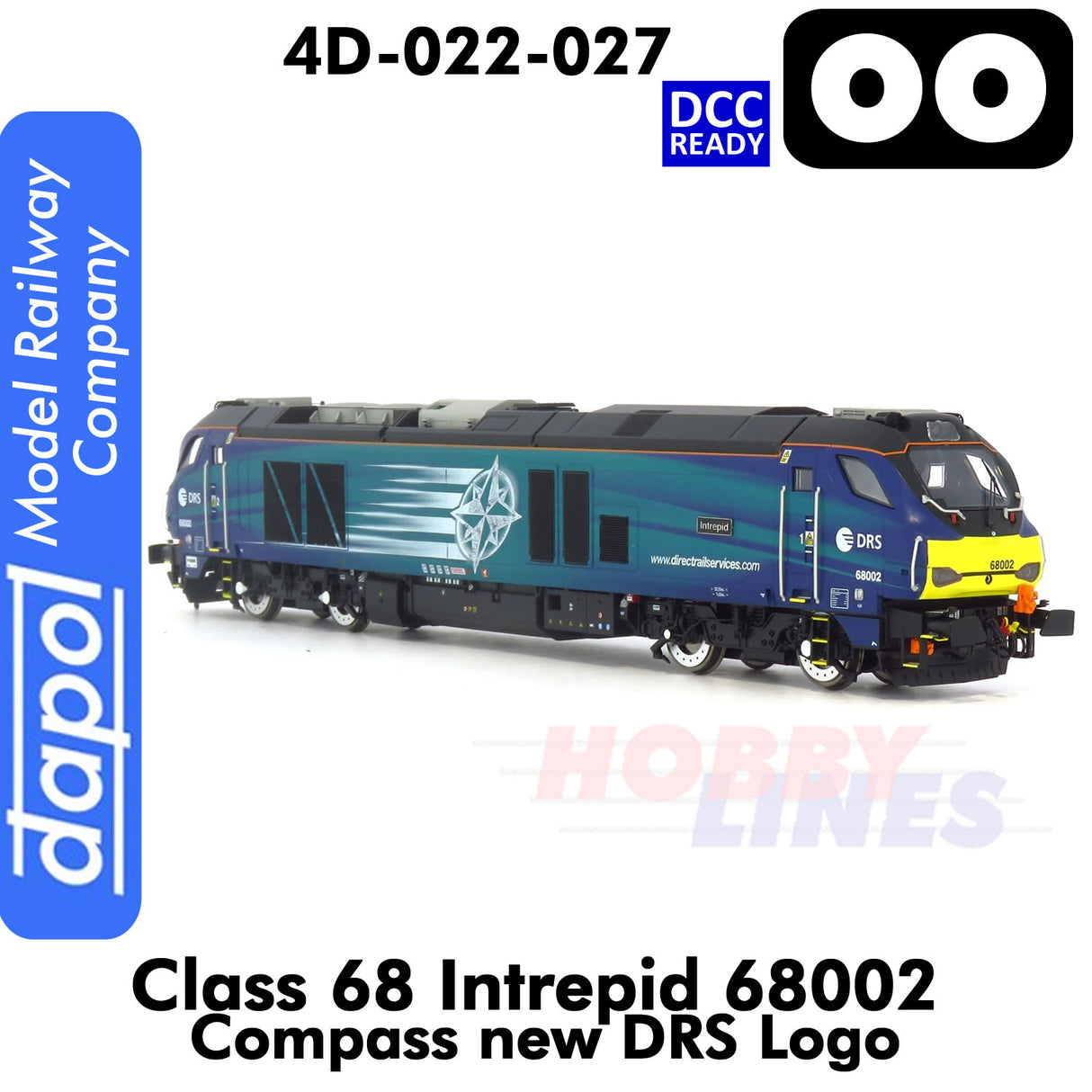 Class 68 - Intrepid 68002 Compass new DRS Logo | Dapol | 4D-022-027
