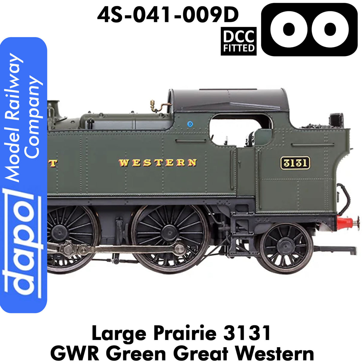 LARGE PRAIRIE 3131 GWR DCC Fitted Steam Locomotive | Dapol  | 4S-041-009D
