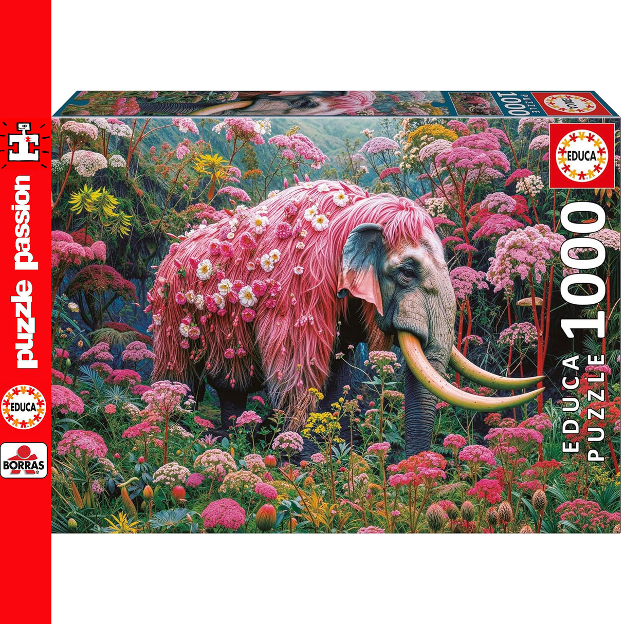 Educa FLORAL ELEPHANT 1000pc Super Deluxe Jigsaw Puzzle animals 20229