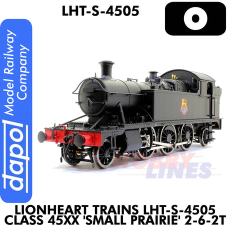 Class 45xx Small Prairie 2-6-2T - BR Black Early Crest Unnumbered - DCC Ready | Lionheart Trains | LHT-S-4505