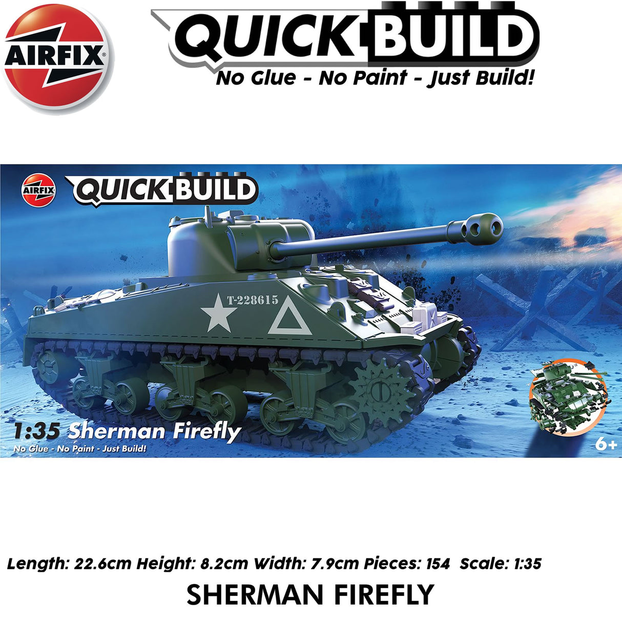 Sherman Firefly Tank - Model Kit | Airfix | J6042