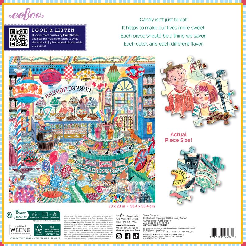 Sweet Shoppe 1000pc Puzzle | eeBoo | PZT631