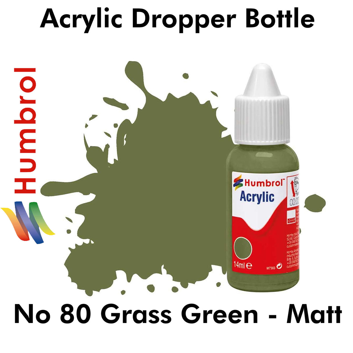 Acrylic Dropper - No.80 Grass Green - Matt | Humbrol | DB0080