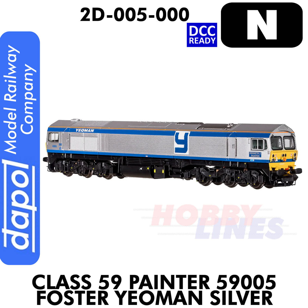 Class 59 Painter 59005 Foster Yeoman Silver -  DCC ready | Dapol | 2D-005-000